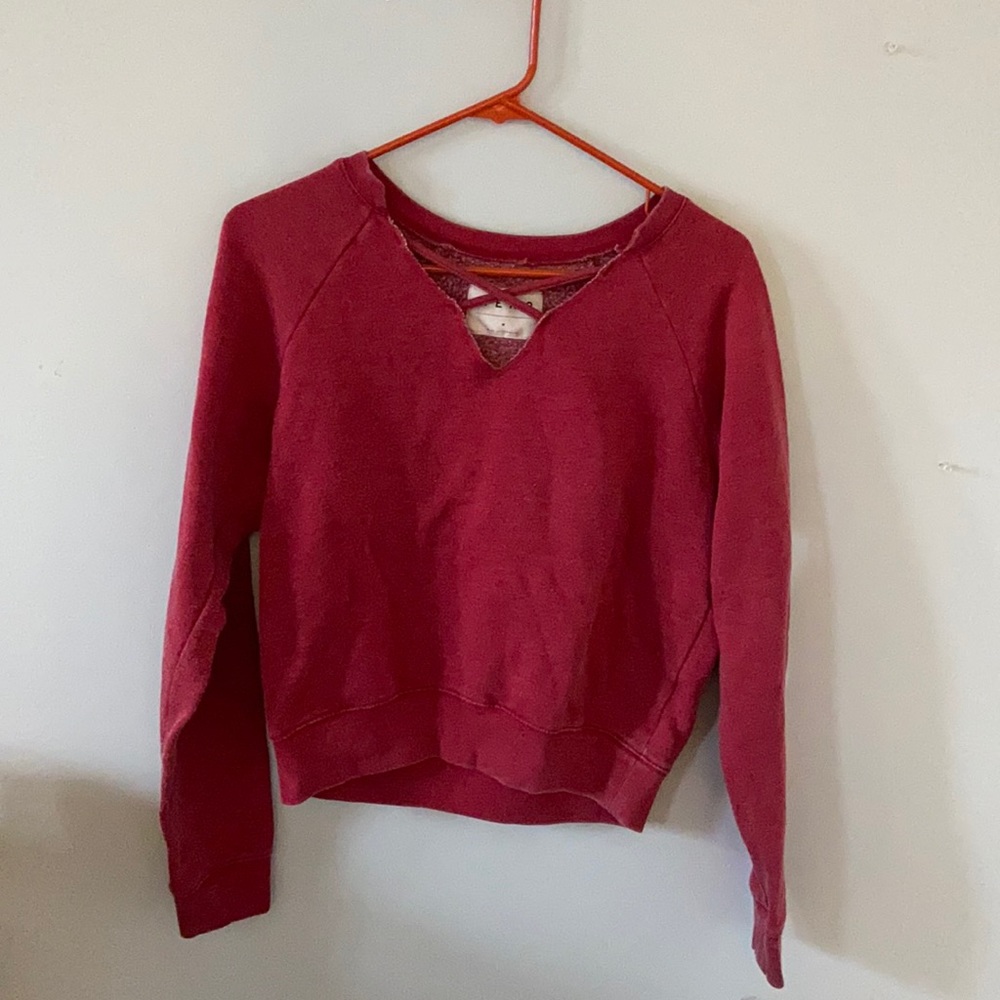 Pink cropped sweatshirt
